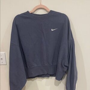 Nike Women's Navy Cropped Hoodie